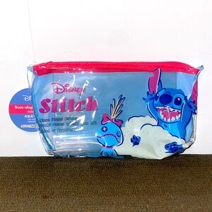 Disney Blue and Pink Stitch Accessory Bag Pouch